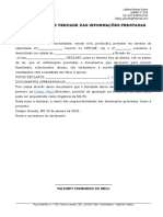 Declaração de Verdade Das Informações Prestadas - Versao 001