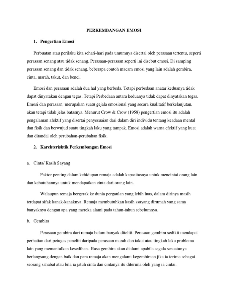 Perkembangan Emosi Sosial Dan Moral Pdf