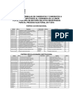 Lista Diputados Aprobada Por El INE