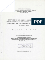 Ihinc) Vation in Iiidonesian Overseas Traimng: An Intn - Oduction To The Overseas Traimng Office of The Nationai, Development Plai/Mng Agency