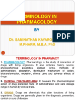 Terminology in Pharmacology