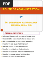 Route of Administration