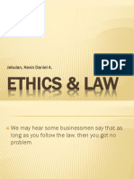 Ethics & Law: Jebulan, Kevin Daniel A