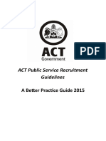 ACT Public Service Recruitment Guidelines: A Better Practice Guide 2015
