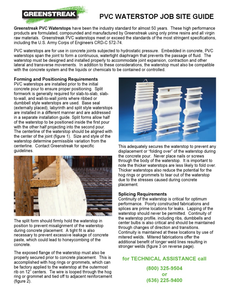 PVC Waterstop Installation Guide Polyvinyl Chloride Concrete