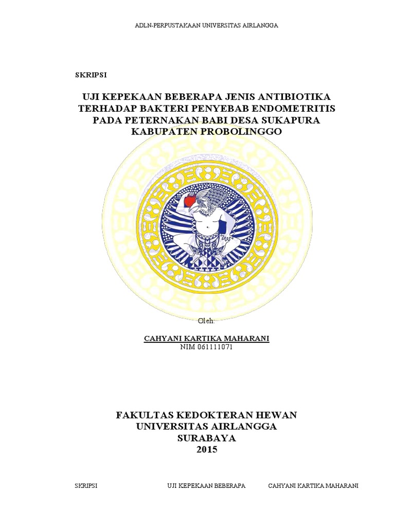 Contoh Skripsi Kedokteran Hewan Pejuang Skripsi