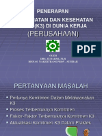 Penerapan k3 Di Perusahaan