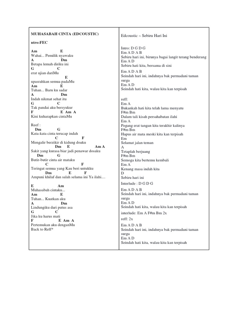 Chord Lagu Pdf