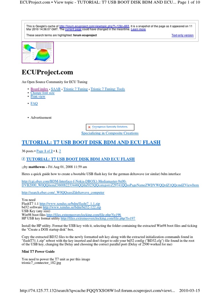 Tutorial t7 Usb Boot Disk BDM and Ecu Flash | PDF | Usb Flash Drive ...