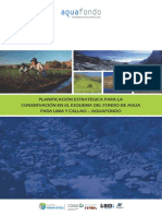 Planificacion Estrategica para La Conservacion en El Esquema Del Fondo de Agua para Lima y Callao AQUAFONDO