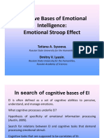 How Emotional Intelligence Relates to the Emotional Stroop Effect