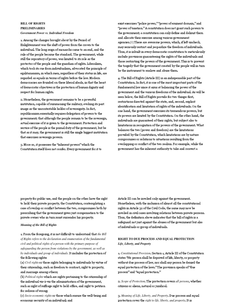Bill of Rights Reviewer | PDF | Search And Seizure | Search Warrant