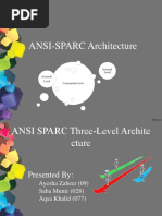 ANSI-SPARC Architecture