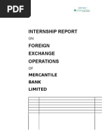 Internship Report Foreign Exchange Operations: Mercantile Bank Limited