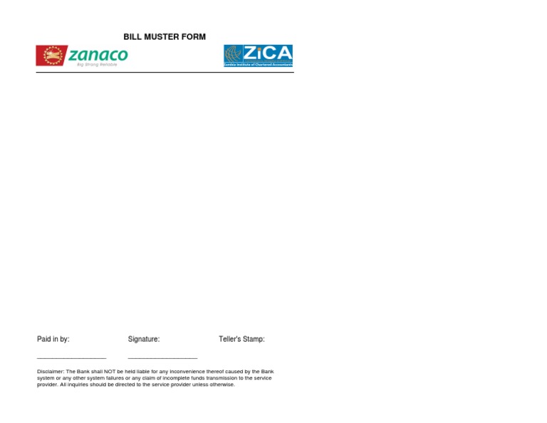 Bill Muster Form Disclaimer | PDF | Business | Law