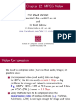 CM3106 Chapter 12: MPEG Video: Prof David Marshall and DR Kirill Sidorov