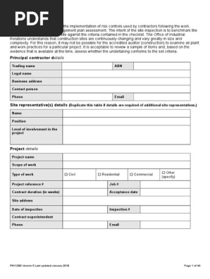 Site Inspection Report