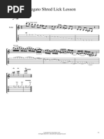 Legato Shred Lick Lesson: Standard Tuning