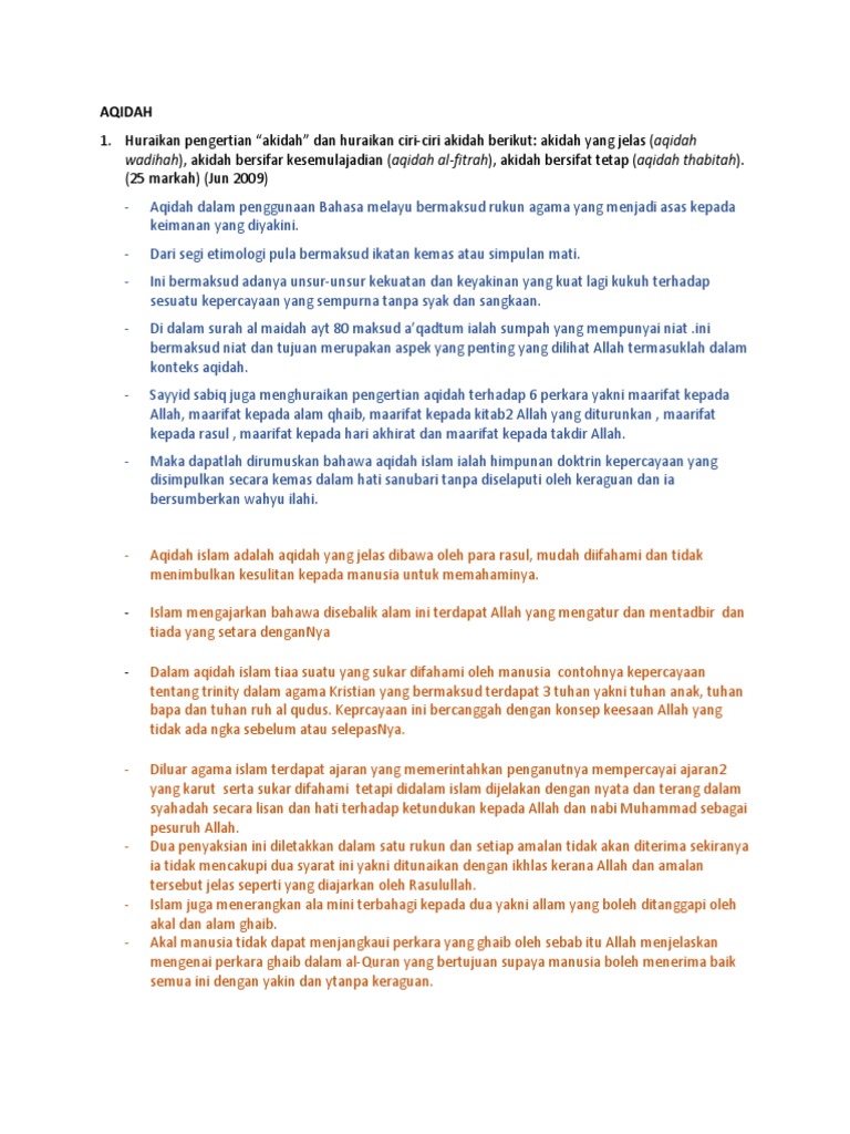 Sebutkan Tiga Contoh Qadar Yang Kamu Ketahui - Berbagai  