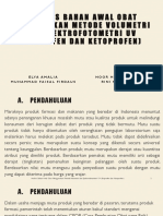 Analisis Bahan Awal Obat Menggunakan Metode Volumetri Dan Spektrofotometri UV (Ibuprofen Dan Ketoprofen) 2