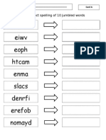 Dsa Eiwv Eoph Htcam Enma Slacs Denrfi Erefob Nomayd: Figure Out The Correct Spelling of 10 Jumbled Words