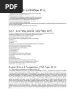 Question Papers 2015 JWT