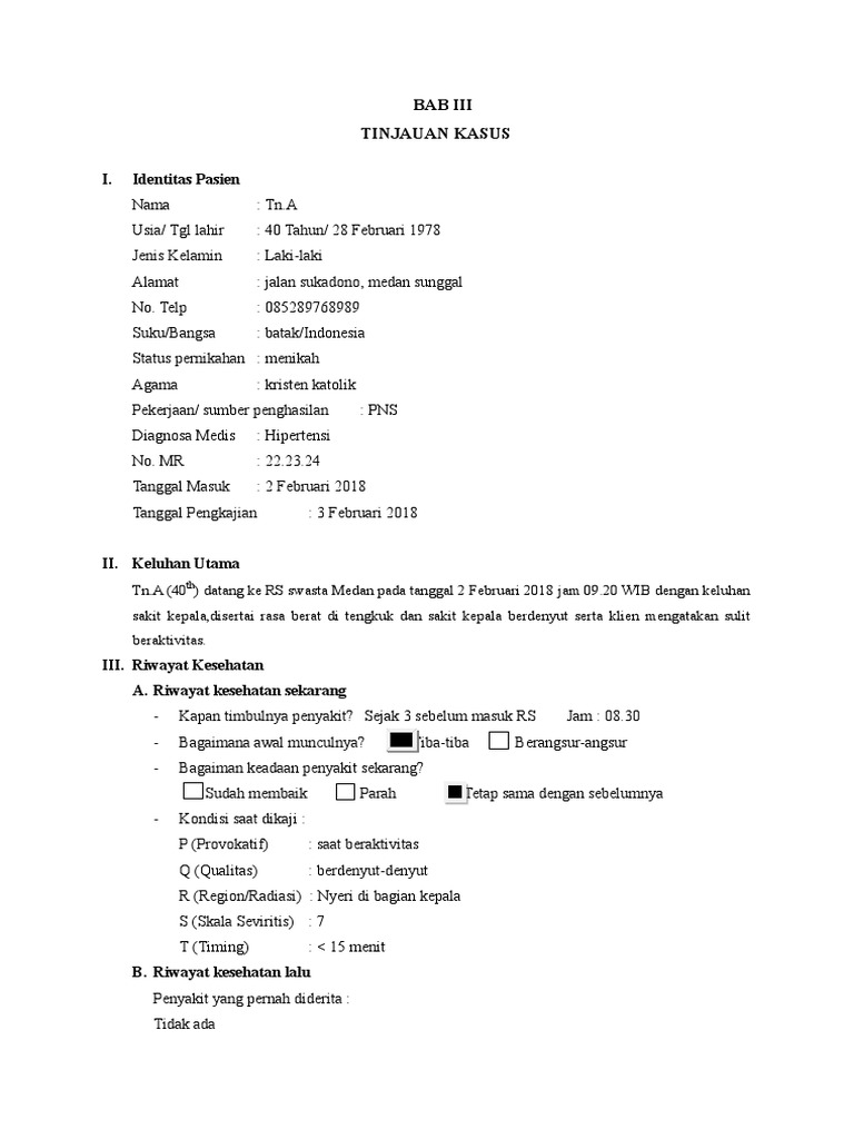 Format Pengkajian Hipertensi