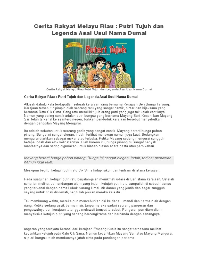 Cerita Rakyat Melayu Riau Pdf