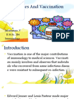 Vaccines and Vaccination: Jayaraman .V II M.SC., Ibt Immunology