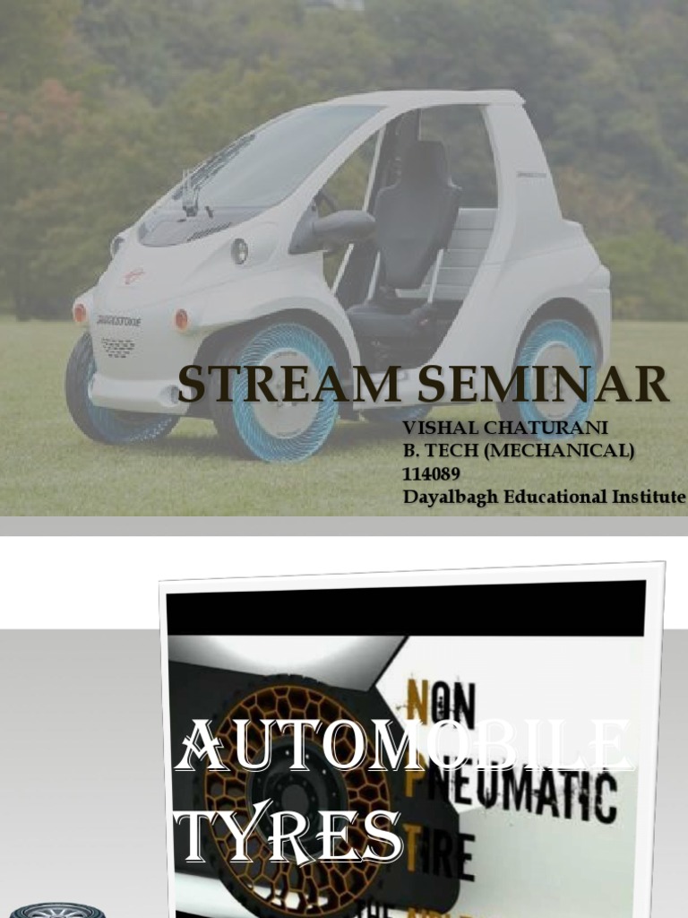 Airless Tyres Seminar Reports PDF Tire Transportation Engineering