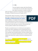 David Ricardo: Teoría de la renta, valor y distribución