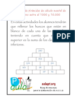 30 Tiras de Pirámides de Cálculo Mental PDF