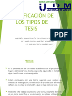 Clasificación de Tipos de Tesis