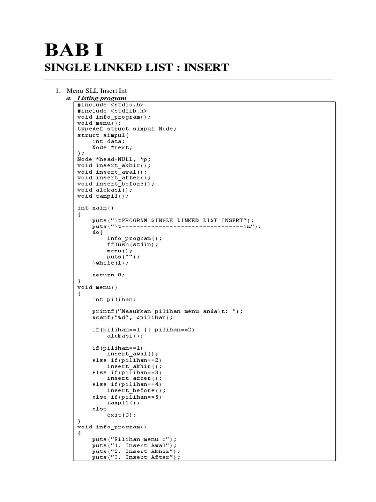 Linked List Insertion Guide | PDF | Models Of Computation | Data