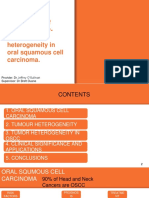 Discuss The Clinical Significance of Intra-And Inter - Tumour Heterogeneity in Oral Squamous Cell Carcinoma