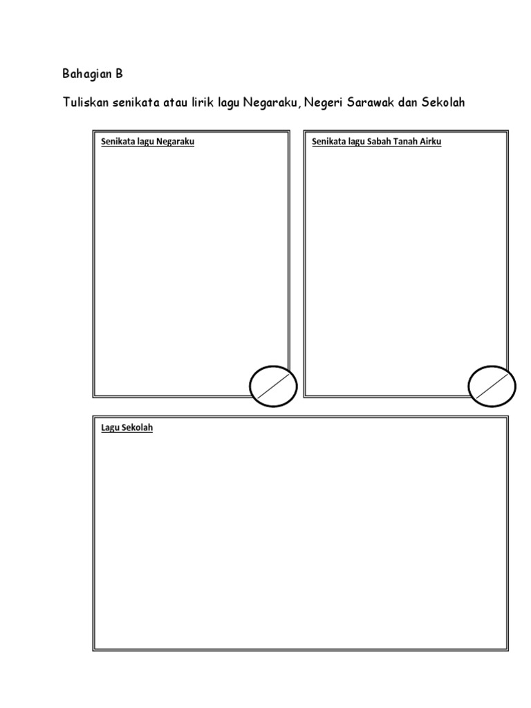 Tuliskan Senikata Atau Lirik Lagu Negaraku  PDF