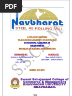Download Report on Navbharat Steel Re Rolling Mill by 9989dhaval SN37544732 doc pdf
