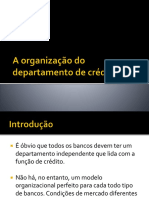 A Organização Do Departamento de Crédito1