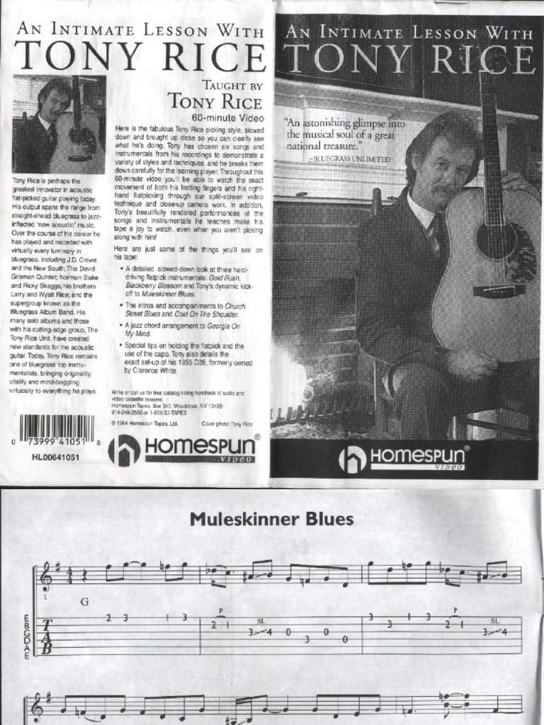 Tony Rice Lesson Method Homespun | PDF
