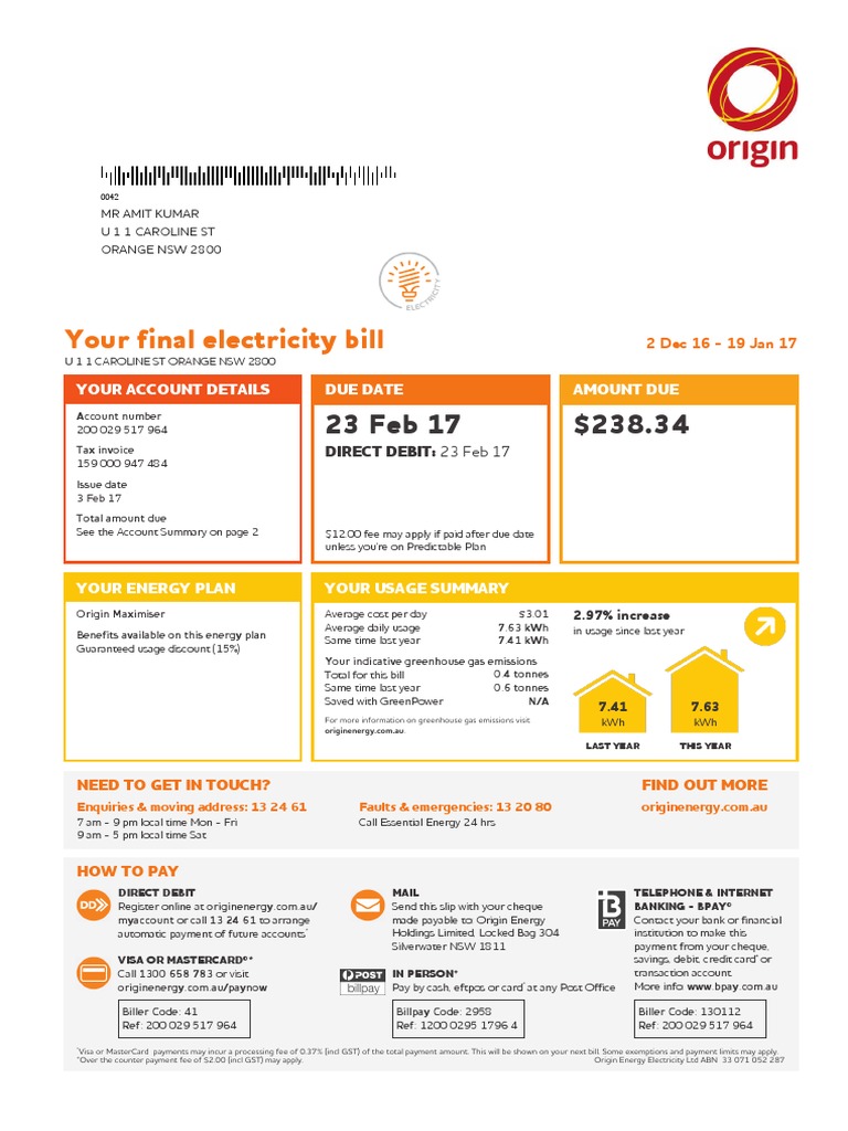 Origin electricity invoice_200029517964_03022017_211215 Debit Card