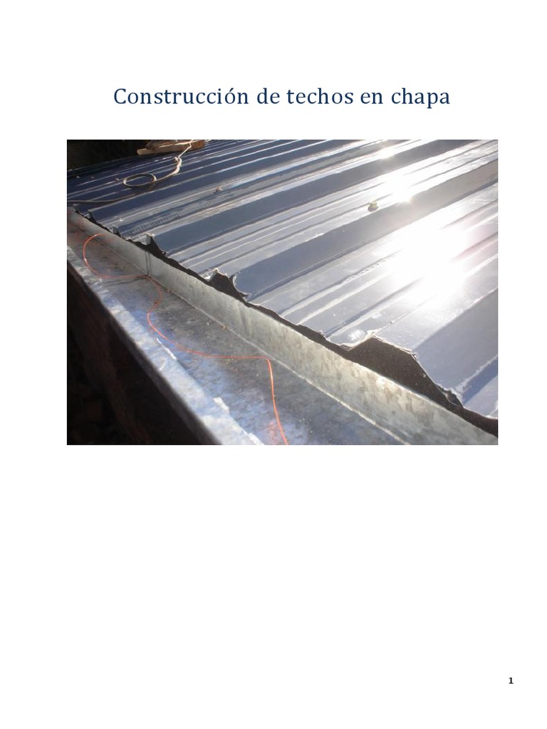 Él mismo Tomar un riesgo Mercado Construcción de Techos en Chapa | PDF | Aluminio | Zinc