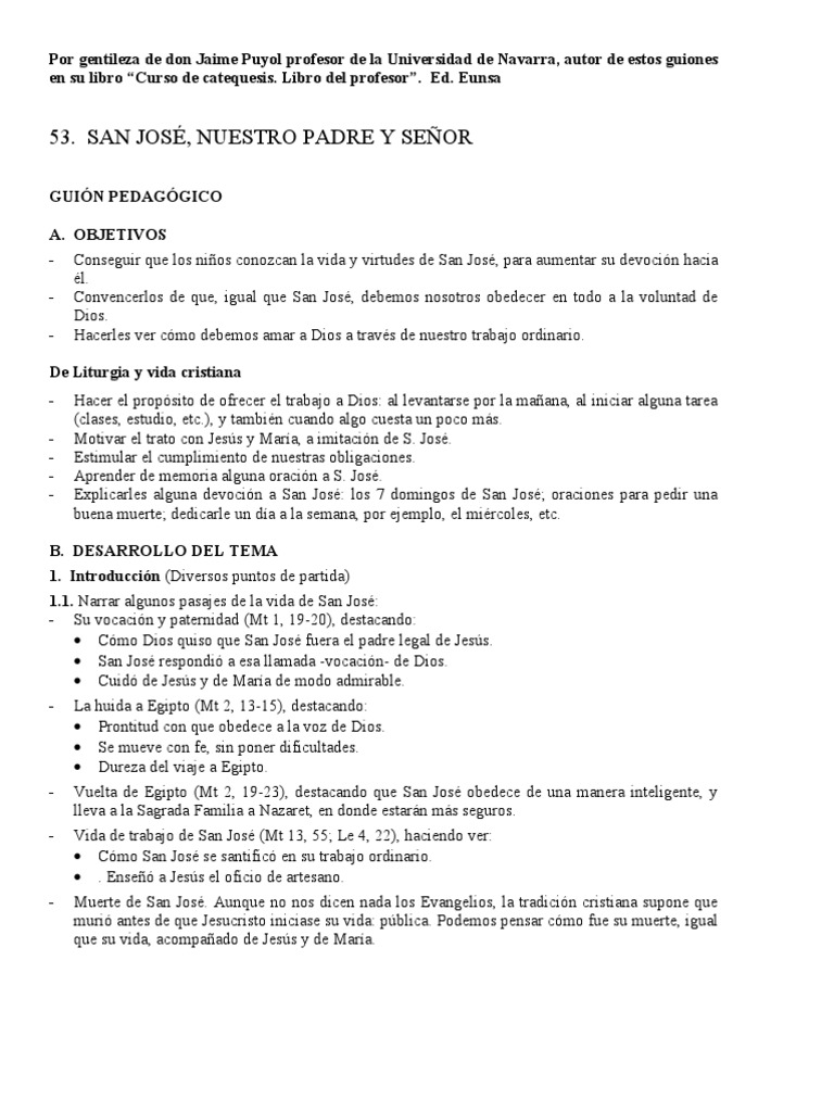 San José: Vida y Virtudes para Niños | PDF | San José | María, madre de ...