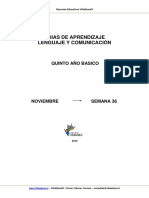 Guia Aprendizaje Lenguaje 5basico Semana36 Noviembre PDF