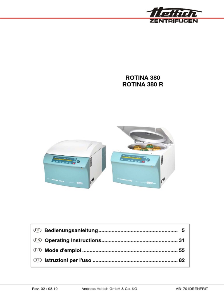 manual-rotina-380r-pdf-centrifugeuse-param-tre-programmation