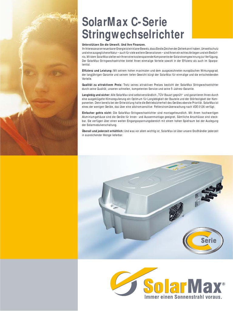 Solarmax C-Series Data ST Deu | PDF
