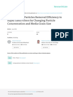 Evaluation of Particles Removal Efficiency in Rapid Sand Filters by Changing Particle Concentration and Media Grain Size