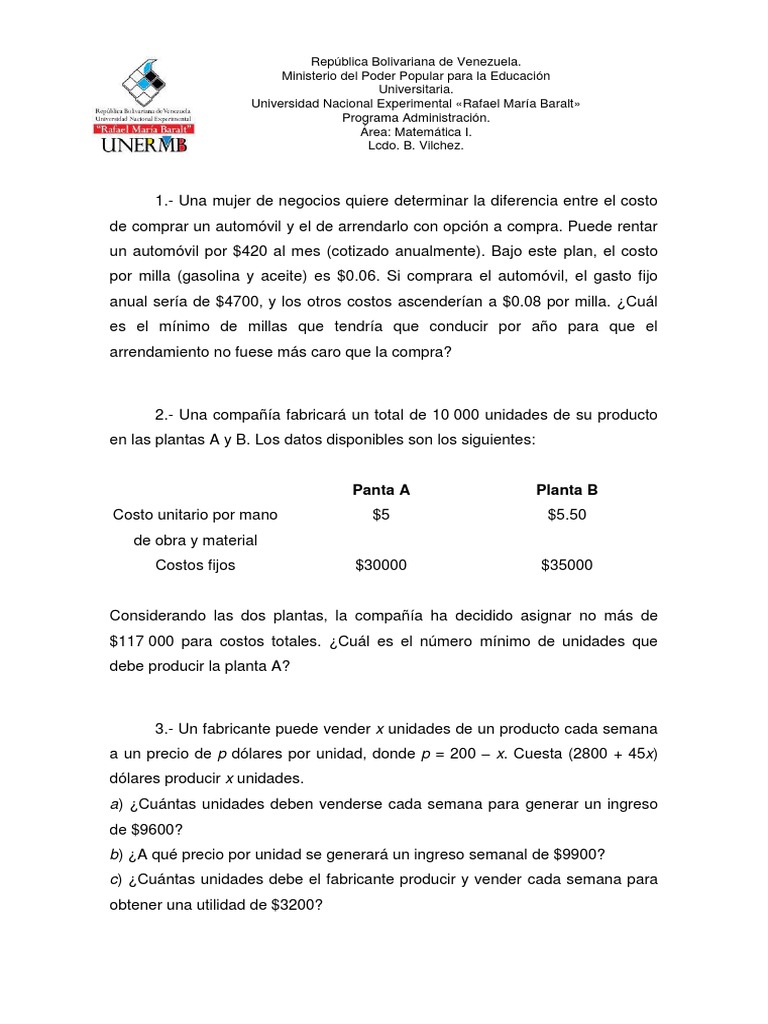 Análisis de costos y ventas en negocios | PDF | Negocios (general ...
