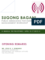 Day 1 Agenda Sugong Bagani Presentation