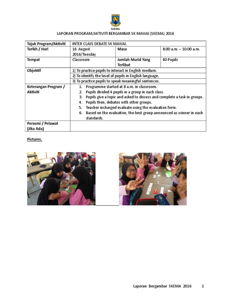 Inter Class Debate Report