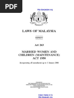 Act 263 Married Women and Children Maintenance Act 1950